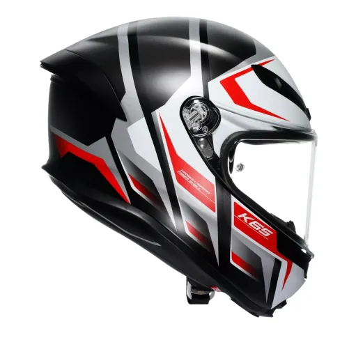Casco Agv K6 S Karve Matt Black White Red Integrale Per Moto Opaco Visiera Max Pinlock
