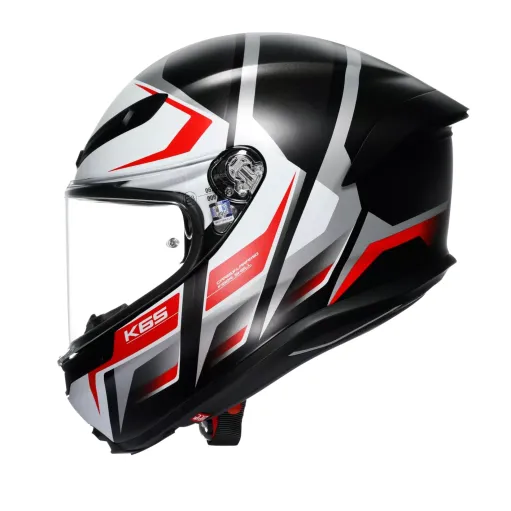 Casco Agv K6 S Karve Matt Black White Red Integrale Per Moto Opaco Visiera Max Pinlock