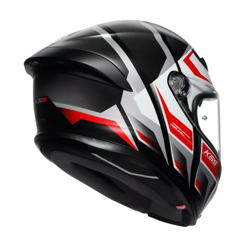 Casco Agv K6 S Karve Matt Black White Red Integrale Per Moto Opaco Visiera Max Pinlock