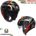 Casco Agv Irides Zurigo Black Red Yellow Fluo Doppia Visiera Moto