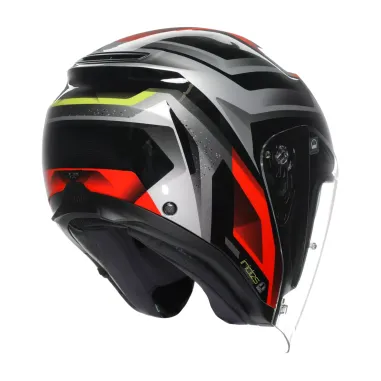 Casco Agv Irides Zurigo Black Red Yellow Fluo Doppia Visiera Moto
