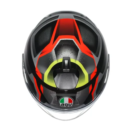 Casco Agv Irides Zurigo Black Red Yellow Fluo Doppia Visiera Moto