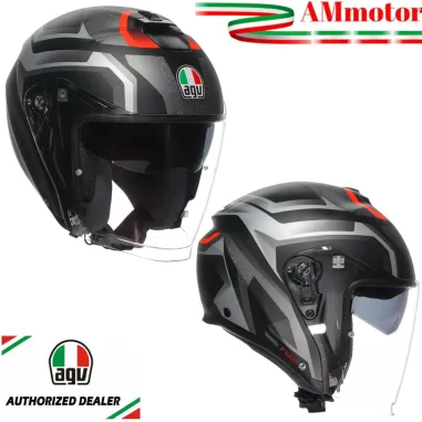 Casco Agv Irides Zurigo Matt Black Grey Doppia Visiera Moto