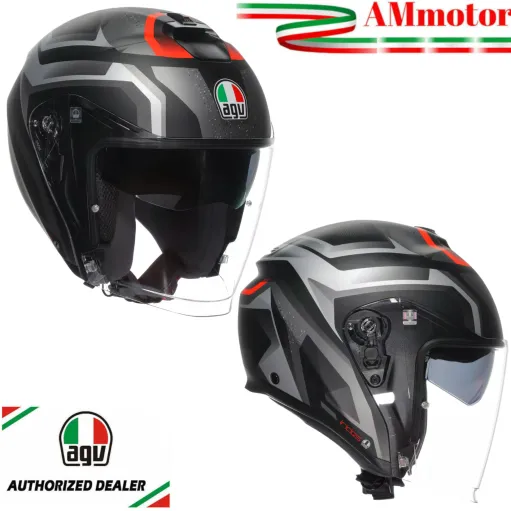 Casco Agv Irides Zurigo Matt Black Grey Doppia Visiera Moto