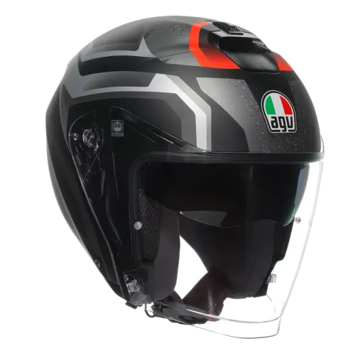 Casco Agv Irides Zurigo Matt Black Grey Doppia Visiera Moto