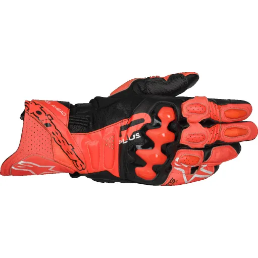 Guanti Moto Pelle Alpinestars GP PLUS R V3 Bright Red Red Fluo Black