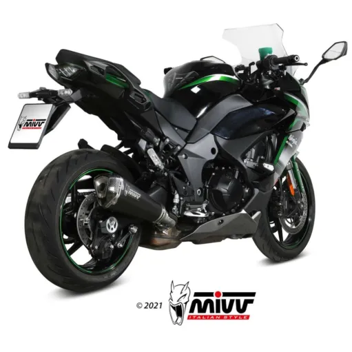 Mivv Kawasaki Ninja 1000 SX / Tourer Terminale Di Scarico Moto Marmitta Delta Race Inox Nero