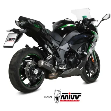 Mivv Kawasaki Ninja 1000 SX / Tourer Terminale Di Scarico Moto Marmitta MK3 Carbonio