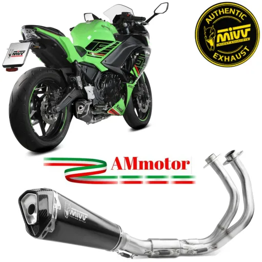 Scarico Mivv Kawasaki Ninja 650 24 - 2025 Moto Terminale Delta Race Nero Completo Di Collettori