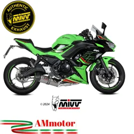 Scarico Mivv Kawasaki Ninja 650 24 - 2025 Moto Terminale Oval Titanio Carbon Cap Completo Di Collettori