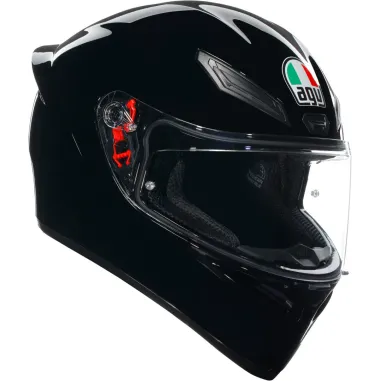 Casco Agv K1 S Solid Black Integrale Nero Lucido Moto