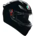 Casco Agv K1 S Solid Black Integrale Nero Lucido Moto