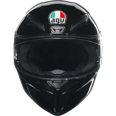 Casco Agv K1 S Solid Black Integrale Nero Lucido Moto
