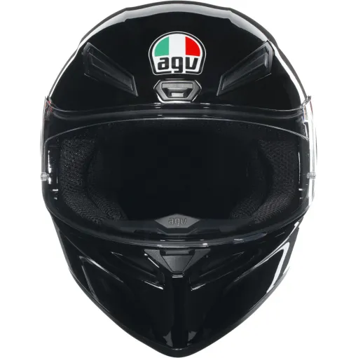 Casco Agv K1 S Solid Black Integrale Nero Lucido Moto
