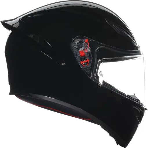 Casco Agv K1 S Solid Black Integrale Nero Lucido Moto