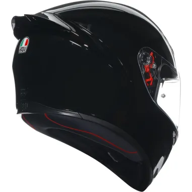 Casco Agv K1 S Solid Black Integrale Nero Lucido Moto