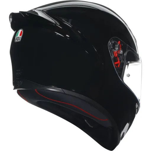 Casco Agv K1 S Solid Black Integrale Nero Lucido Moto