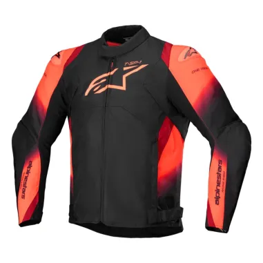 Giacca Da Moto Alpinestars T-SP 1 V2 Protezioni Cordura Nero Rosso Fluo