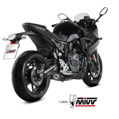 Scarico Completo Mivv Suzuki GSX-8R 2024 Scarico X-M5 Inox Nero Per Moto Racing