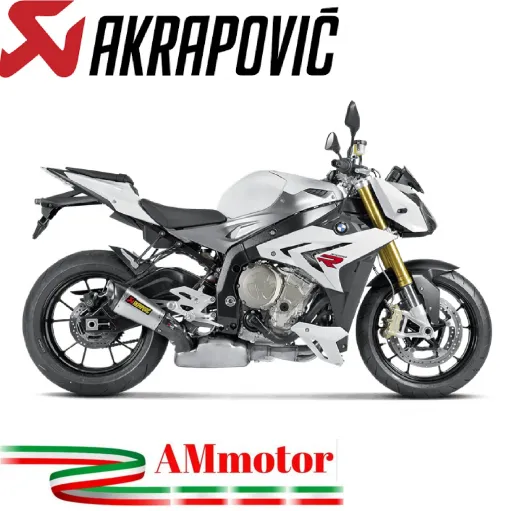 Akrapovic Bmw S 1000 R 10 2016 Terminale Di Scarico Slip-On Line Titanio Moto Omologato