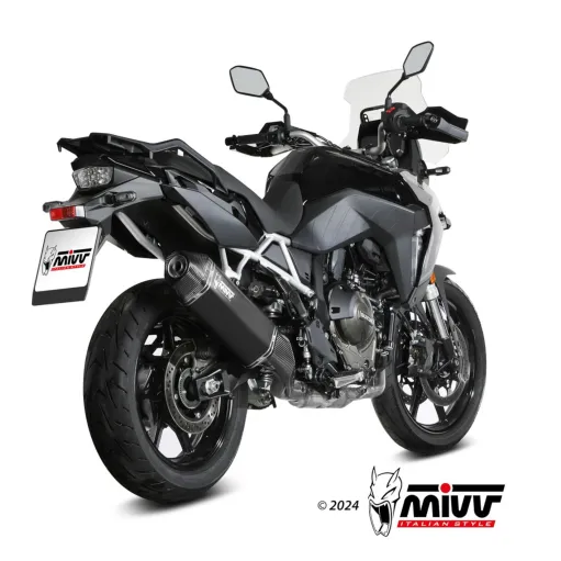 Mivv Suzuki V-Strom 800 SE Terminale Di Scarico Moto Marmitta Speed Edge Inox Nero Omologato
