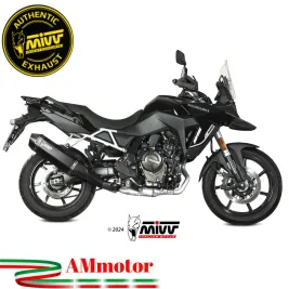 Mivv Suzuki V-Strom 800 SE Terminale Di Scarico Moto Marmitta Speed Edge Inox Nero Omologato