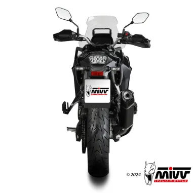 Mivv Suzuki V-Strom 800 SE Terminale Di Scarico Moto Marmitta Speed Edge Inox Nero Omologato