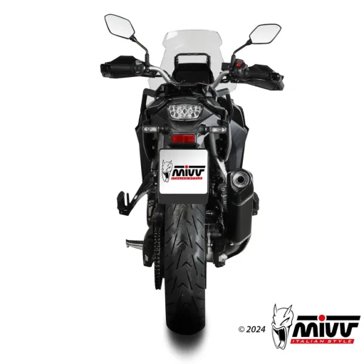 Mivv Suzuki V-Strom 800 SE Terminale Di Scarico Moto Marmitta Speed Edge Inox Nero Omologato