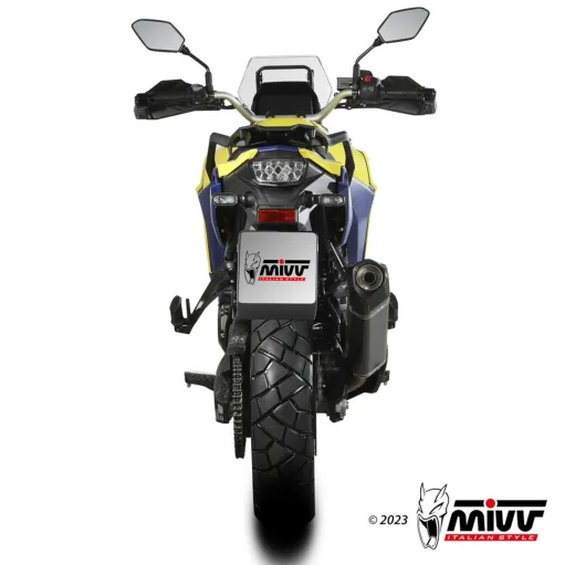 Mivv Suzuki V-Strom 800 DE Terminale Di Scarico Moto Marmitta Speed Edge Inox Nero Omologato