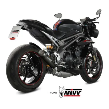 Mivv Triumph Speed Triple 1050 R / S / RS Terminale Di Scarico Moto Marmitta X-M5 Inox Nero