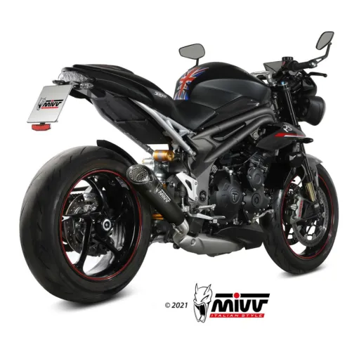 Mivv Triumph Speed Triple 1050 R / S / RS Terminale Di Scarico Moto Marmitta X-M5 Inox Nero