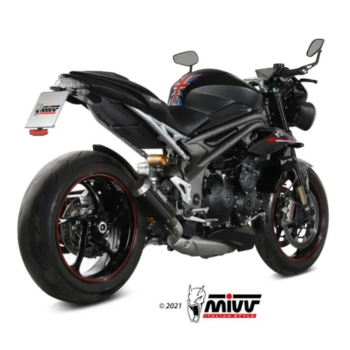 Mivv Triumph Speed Triple 1050 R / S / RS Terminale Di Scarico Moto Marmitta MK3 Carbonio