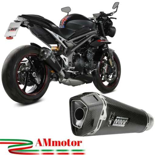 Mivv Triumph Speed Triple 1050 R / S / RS Terminale Di Scarico Moto Marmitta Delta Race Carbonio