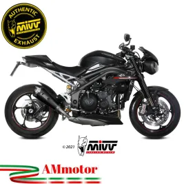 Mivv Triumph Speed Triple 1050 R / S / RS Terminale Di Scarico Moto Marmitta Delta Race Carbonio 2