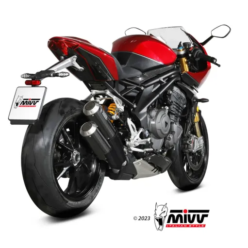 Mivv Triumph Speed Triple 1200 RR / RS Terminali Di Scarico Moto MK3 Carbonio