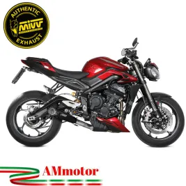 Scarico Completo Mivv Triumph Street Triple 765 R / RS 23 - 2024 Terminale Moto X-M5 Inox Nero