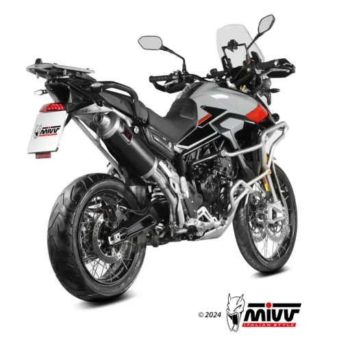 Mivv Triumph Tiger 900 24 - 2025 Terminale Di Scarico Moto Marmitta Dakar Inox Nero Omologato