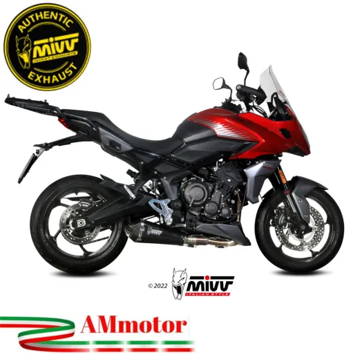 Scarico Completo Mivv Triumph Tiger Sport 660 22 - 2024 Terminale Moto Delta Race Inox Nero