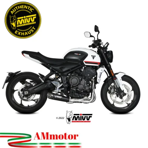 Scarico Completo Mivv Triumph Trident 660 21 - 2024 Terminale Moto X-M5 Inox Nero