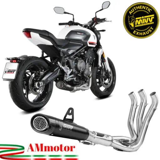 Scarico Completo Mivv Triumph Trident 660 21 - 2024 Terminale Moto X-M5 Inox Nero
