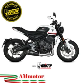 Scarico Completo Mivv Triumph Trident 660 21 - 2024 Terminale Moto Delta Race Inox Nero 2
