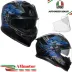Casco Agv K7 Genesis Matt Black Blue Grey Integrale Per Moto Opaco Visiera Max Pinlock
