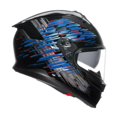Casco Agv K7 Genesis Matt Black Blue Grey Integrale Per Moto Opaco Visiera Max Pinlock
