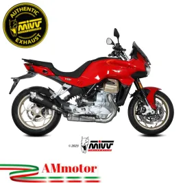 Mivv Moto Guzzi V100 Mandello 22 - 2025 Terminale Di Scarico Delta Race Inox Nero Omologato