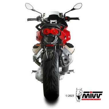 Mivv Moto Guzzi V100 Mandello 22 - 2025 Terminale Di Scarico Delta Race Inox Nero Omologato