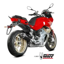 Mivv Moto Guzzi V100 Mandello 22 - 2025 Terminale Di Scarico Delta Race Inox Nero Omologato 2