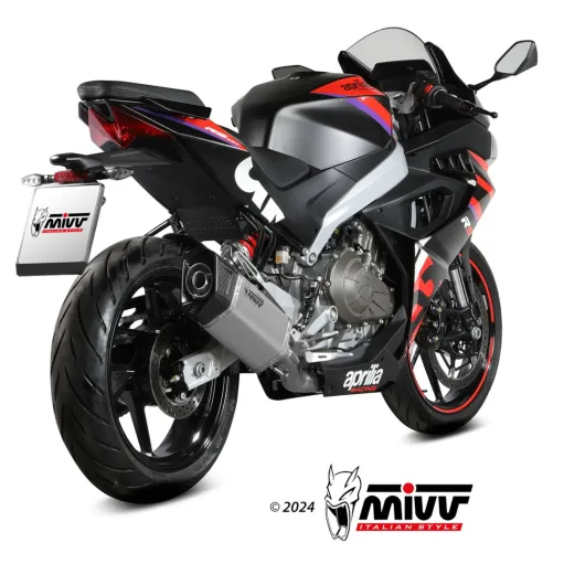 Scarico Completo Mivv Aprilia RS 457 24 - 2025 Terminale Per Moto SR-1 Titanio