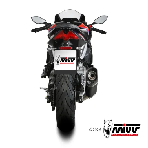 Scarico Completo Mivv Aprilia RS 457 24 - 2025 Terminale Per Moto SR-1 Inox Nero