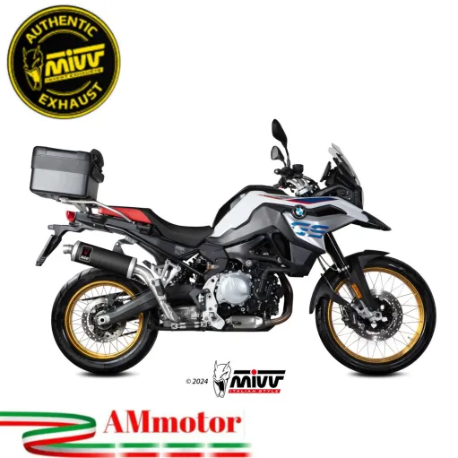 Mivv Bmw F 850 GS Terminale Di Scarico Moto Marmitta Dakar Inox Nero Omologato