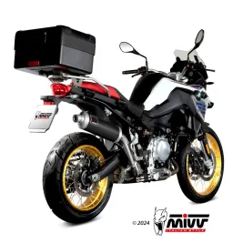Mivv Bmw F 850 GS Terminale Di Scarico Moto Marmitta Dakar Inox Nero Omologato 2